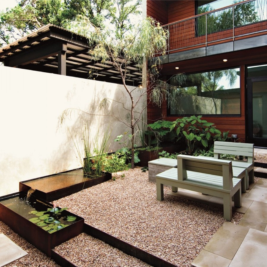 Ландшафтный дизайн хайтек двора