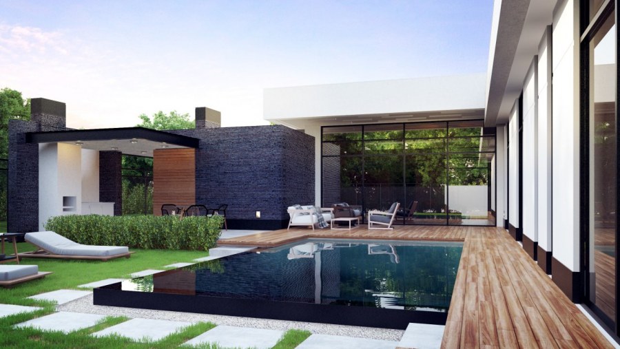 Хвойный садик в минималистическом стиле