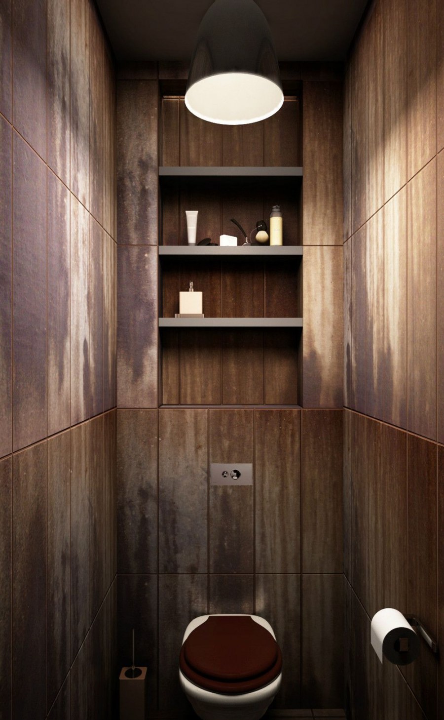 Интерьер маленького туалета 2020