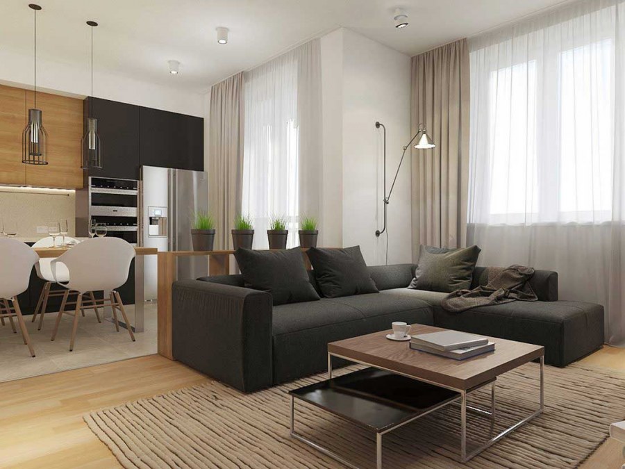 Студии интерьер 50кв