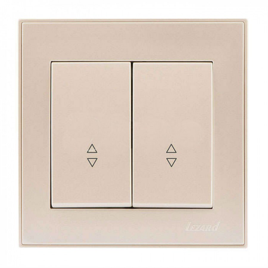 Выключатель двухклавишный Lizard Mira