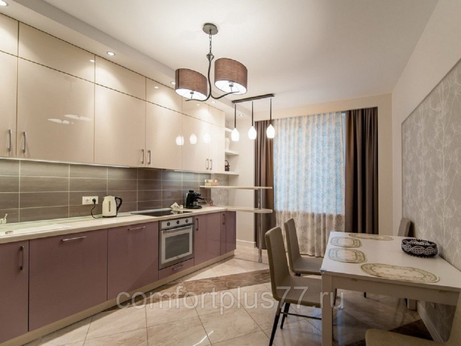 Кухня в бежевых тонах