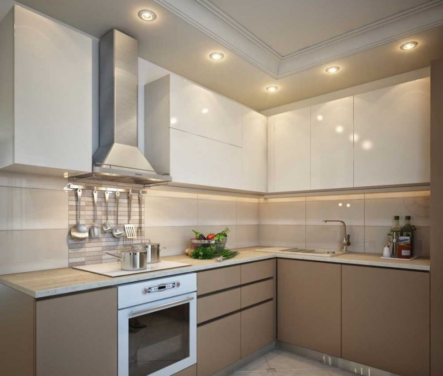 Бежевые кухни