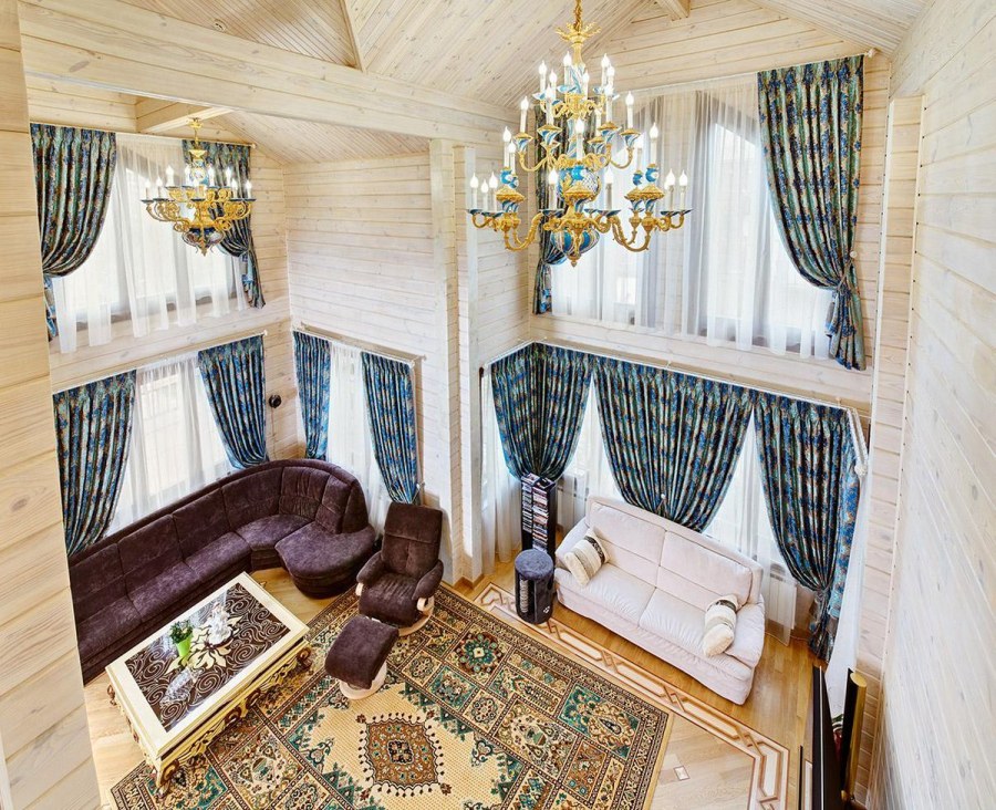 Шторы для второго света в деревянном доме
