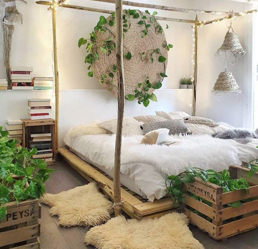 Спальня в экостиле