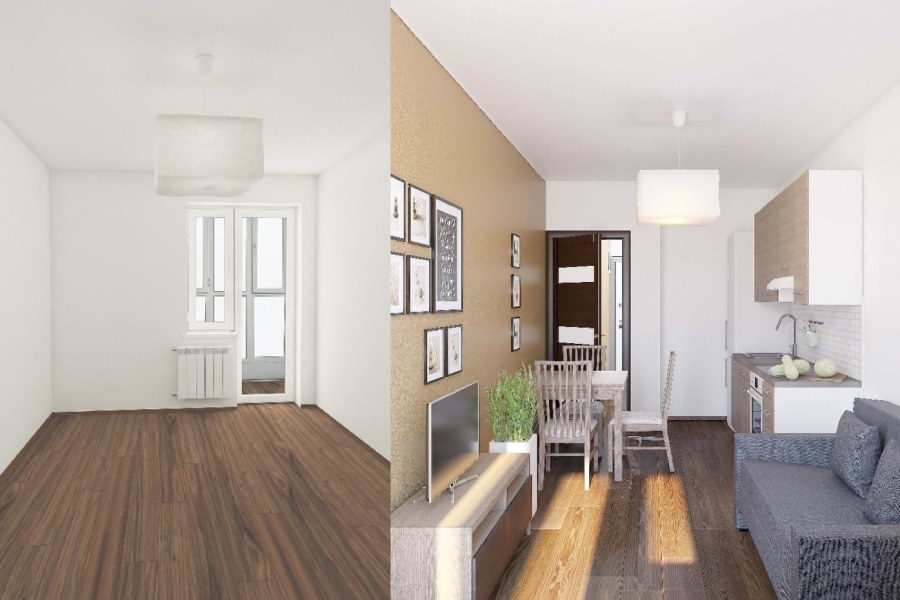 Отделка комнаты без мебели