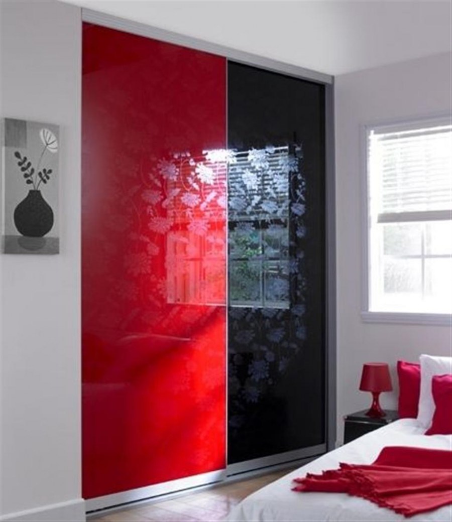 Крашеное стекло лакобель двери купе