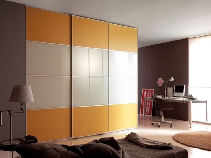 Шкаф купе оранжевый