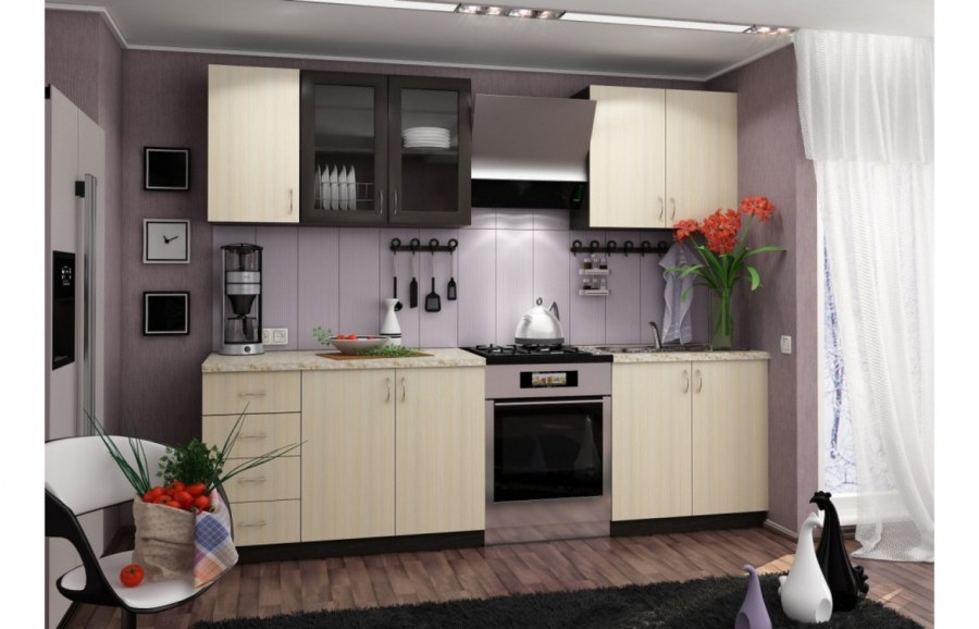 Кухня "Татьяна" ЛДСП 2,0м (Комби БД)