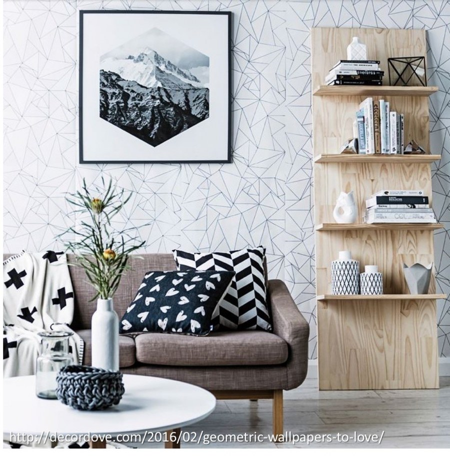 Узор на стене в скандинавском стиле