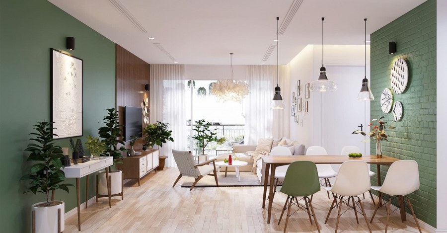 Сканди стиль зеленый