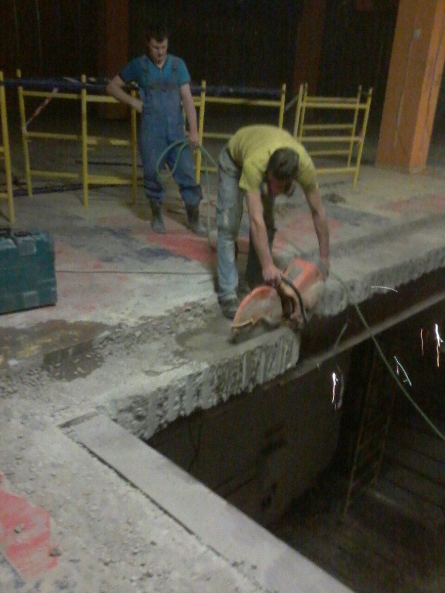 Резка перекрытий жб