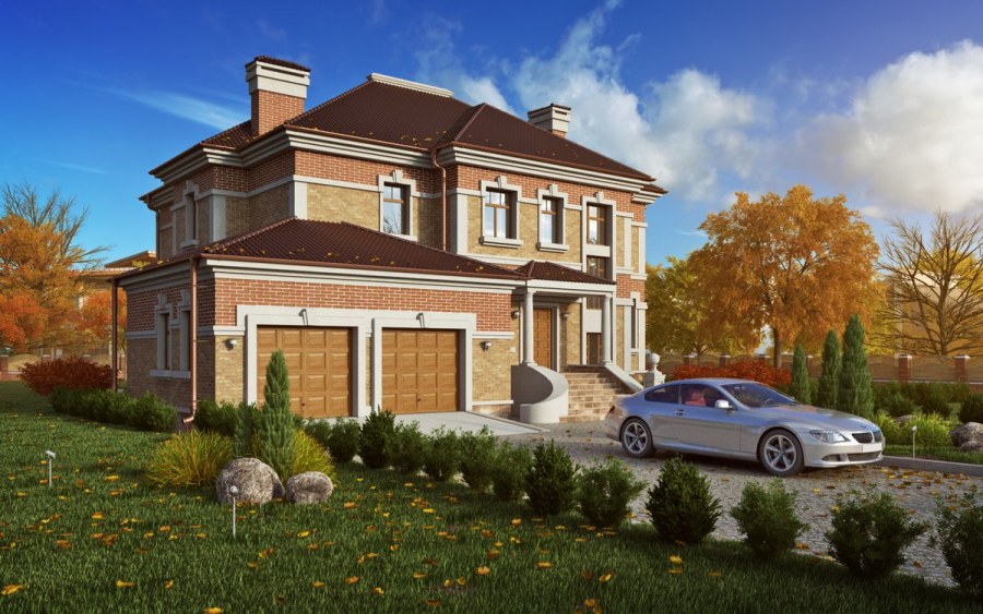 Частный дом визуализация