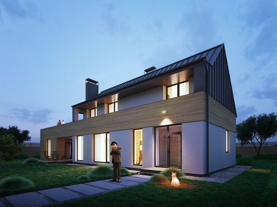 Проект коттеджа визуализация