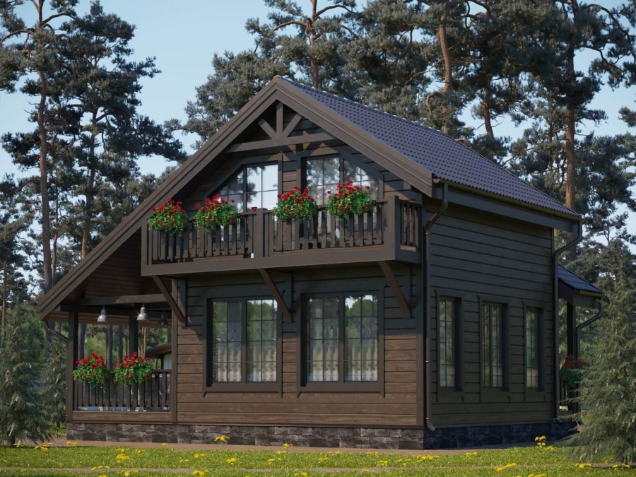 Фасад в финском стиле