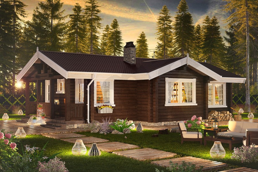 Проект Скандинавия из клееного бруса