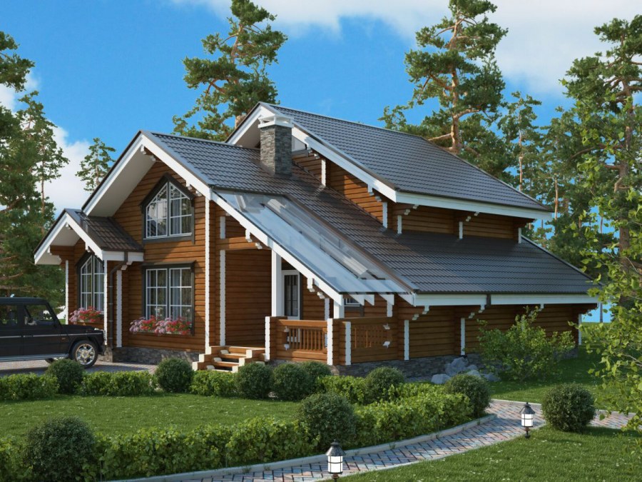 Дом из бруса проекты Скандинавия 130м2