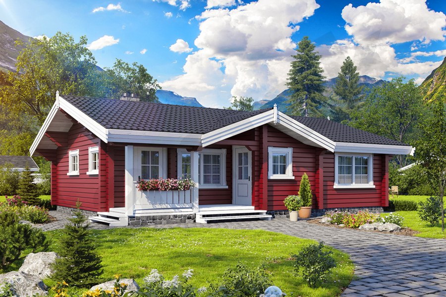 Дом из клееного бруса Скандинавия