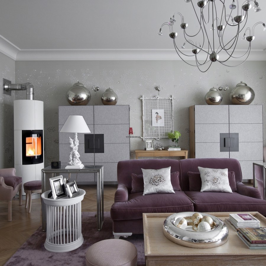 Жемчужно-серый цвет в интерьере