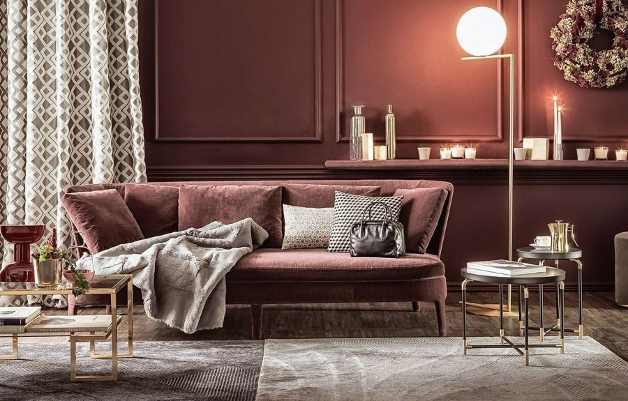 Бордовый интерьер