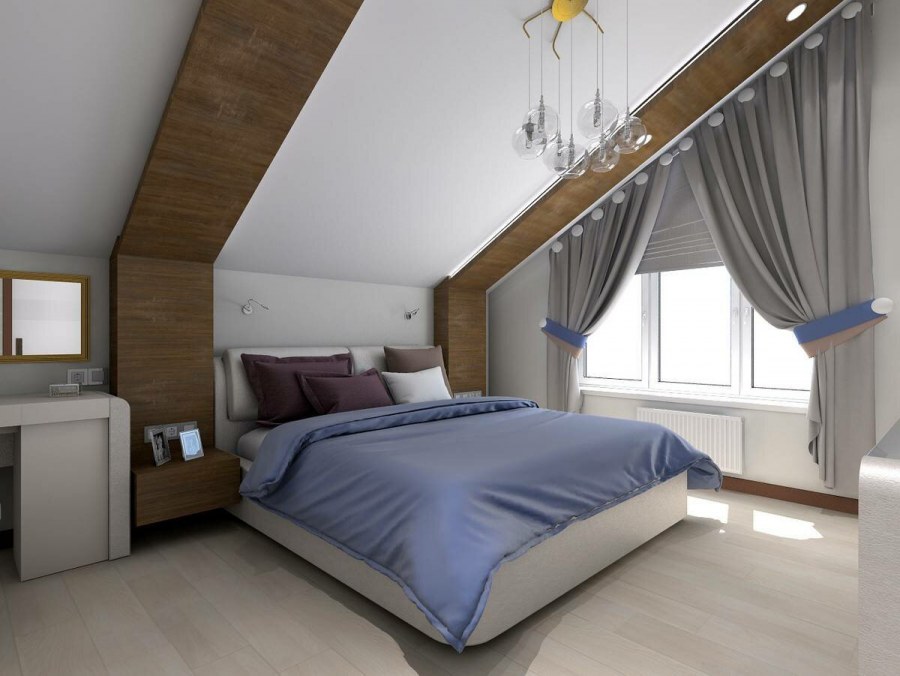Мансардная спальня