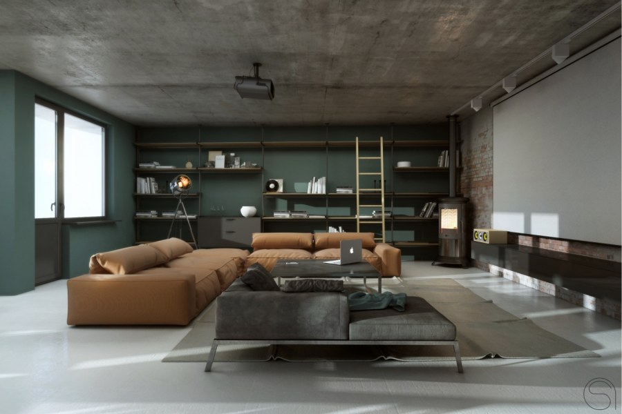 Интерьер в стиле лофт Минимализм