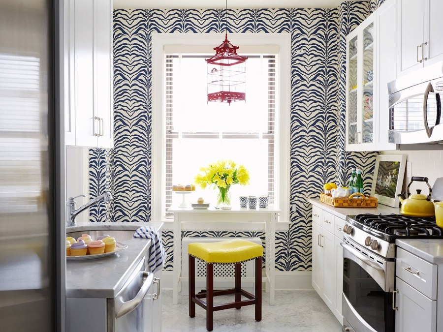 Обои для кухни маленькой площади