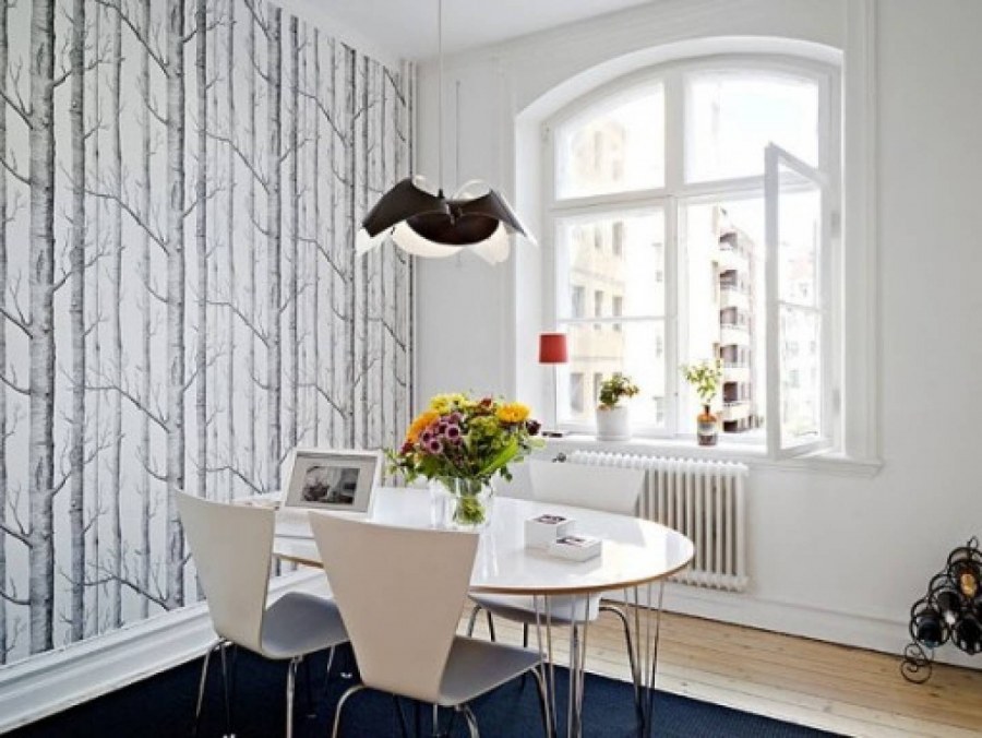 Желтые стены на кухне