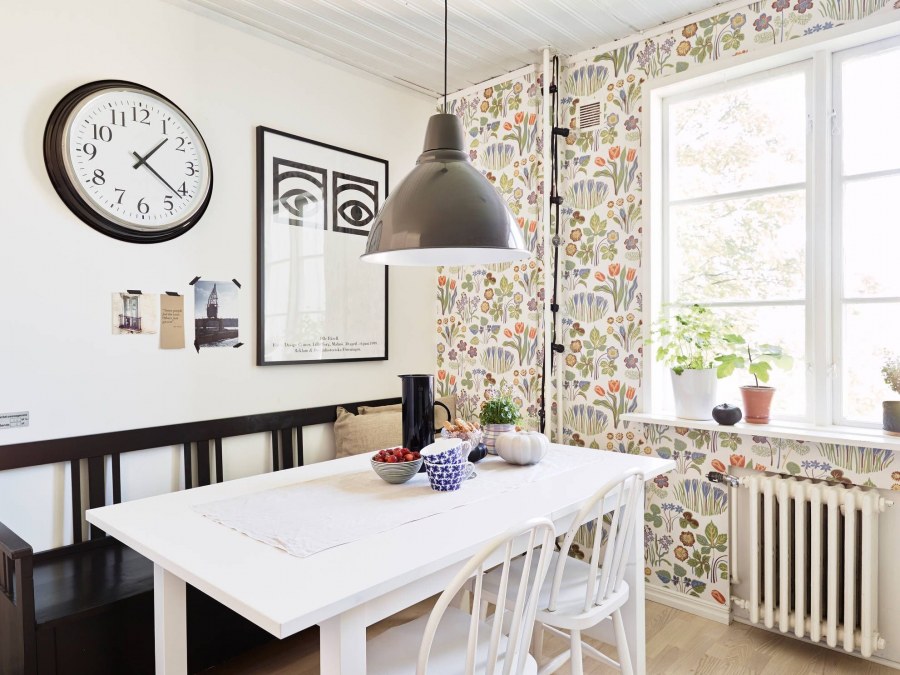 Кухня лофт белые стены