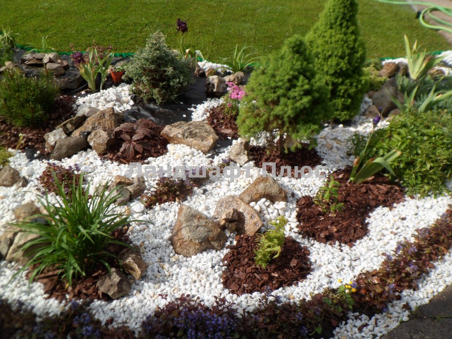 Цветник Альпийская горка, рокарий