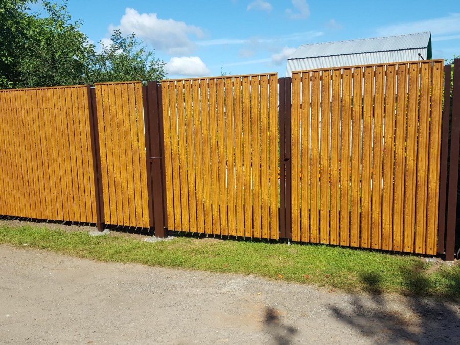 Штакетник м-образный а 0,45 drap RAL 8004 терракота