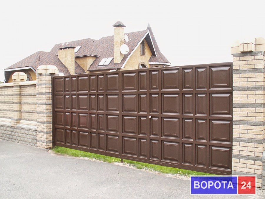 Откатные ворота филенка