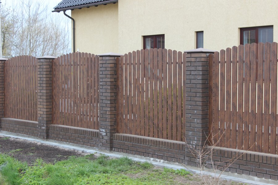 Штакетник металлический античный дуб Гранд лайн