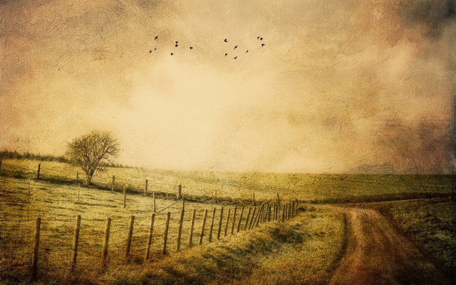 Пейзаж в ретро стиле