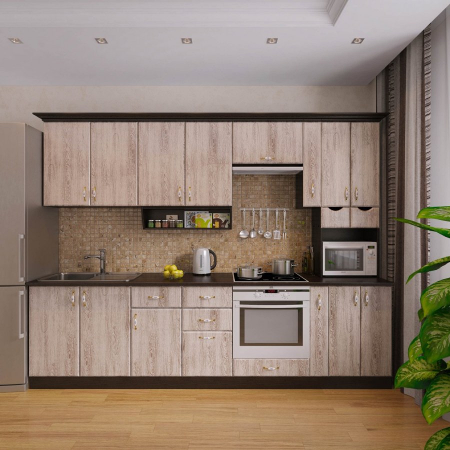 Сосна выбеленная кухня Леруа