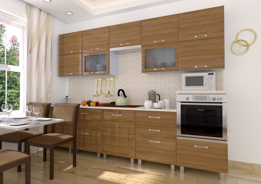 Кухонный гарнитур цвет дерева