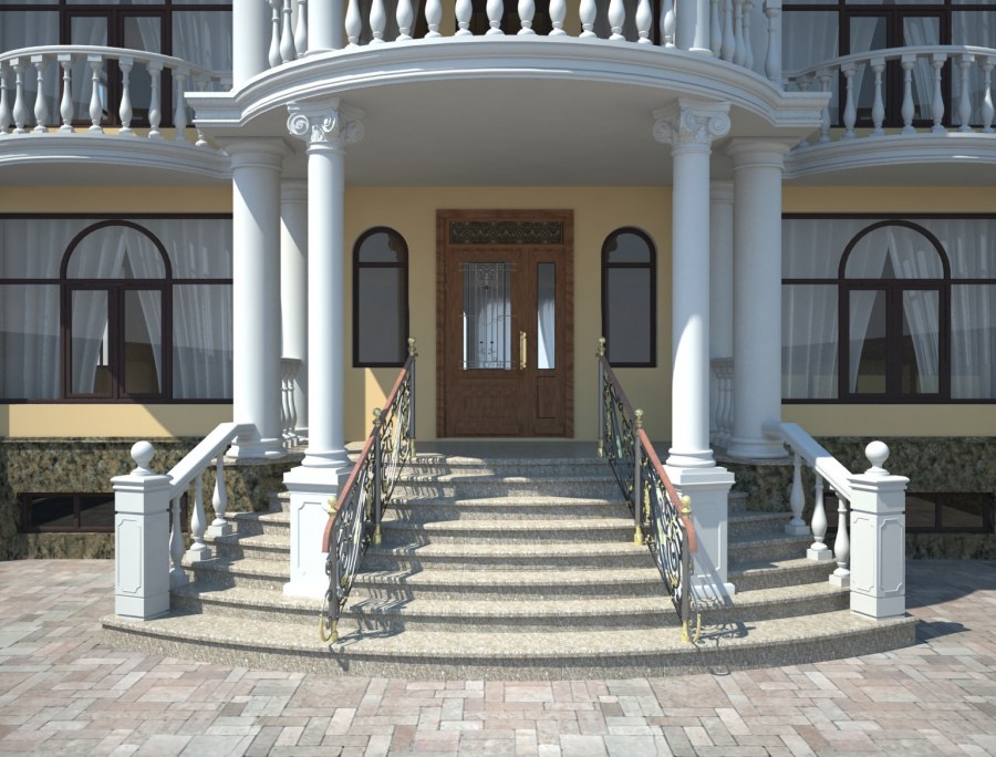 Открытое крыльцо к дому