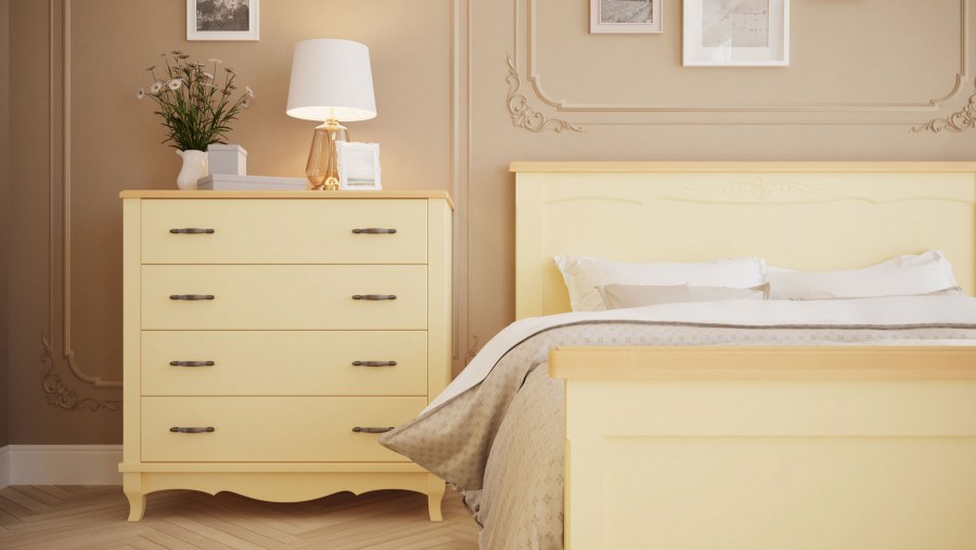 Интерьер спальни Минимализм простенькая