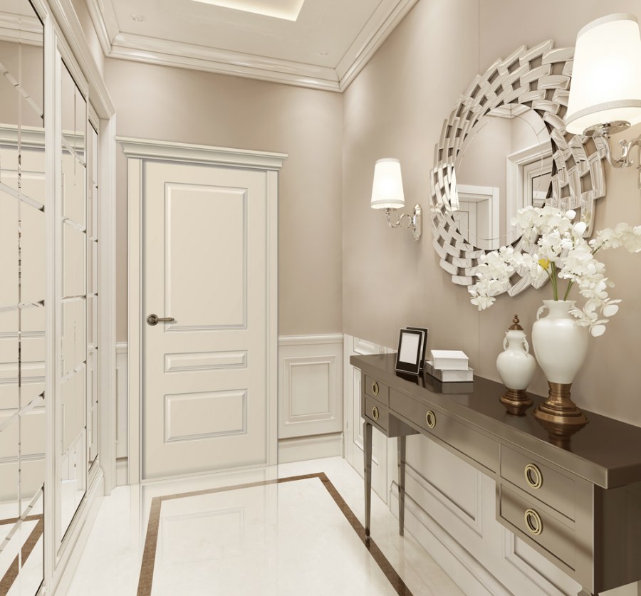 Бежевая спальня в стиле Минимализм