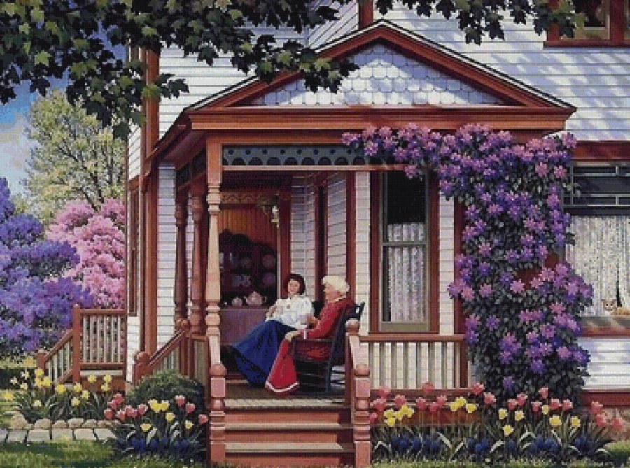 Старый деревянный дом внутри