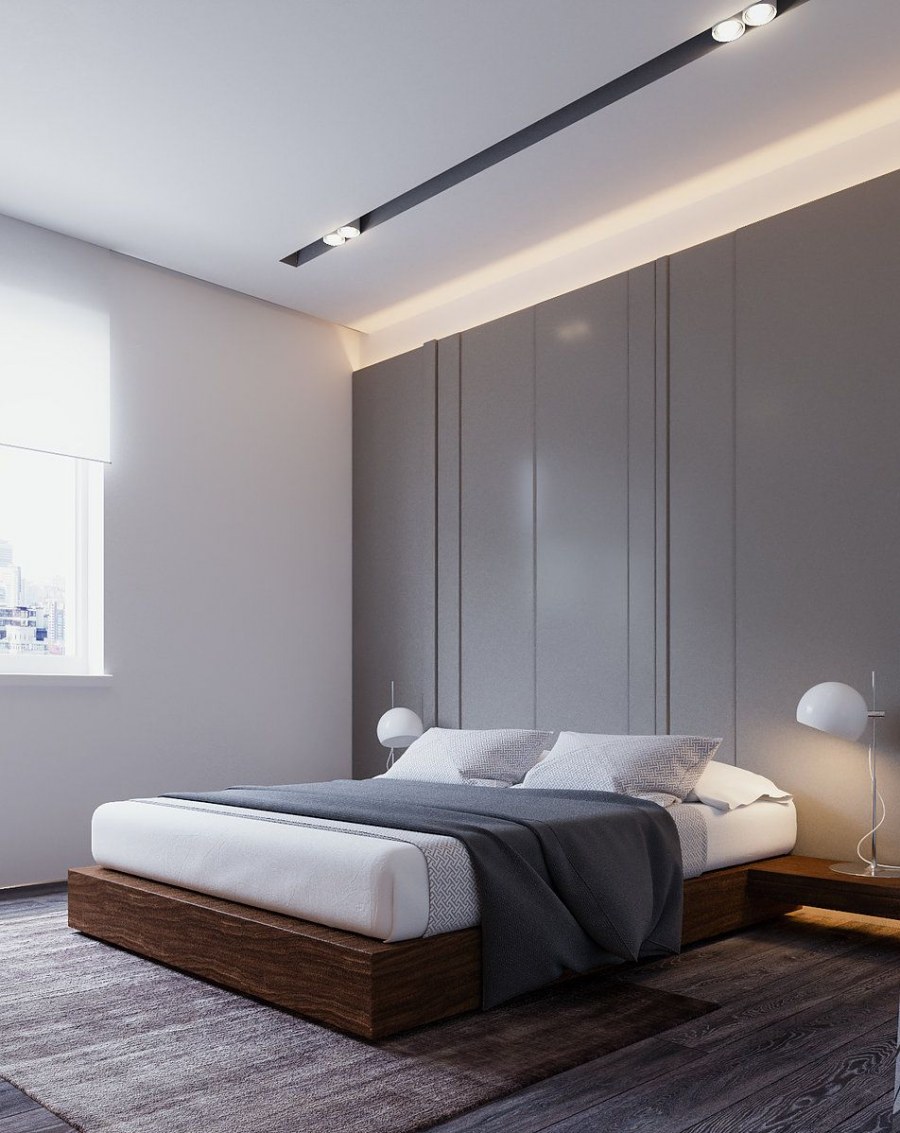 Современная спальня с подсветкой