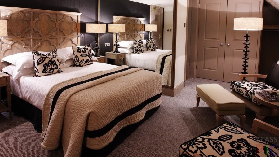 Комнаты в бежево черных