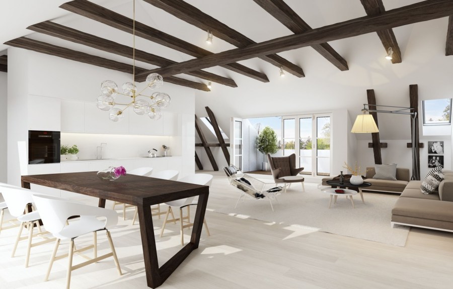 Фальшбалки в интерьере Скандинавский стиль