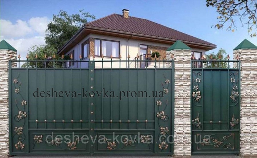 Кованые ворота лоза