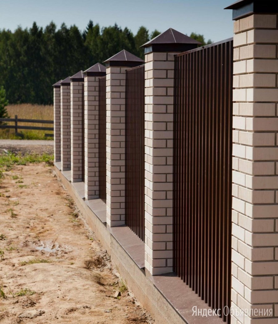 Кирпичные столбы рал 1050