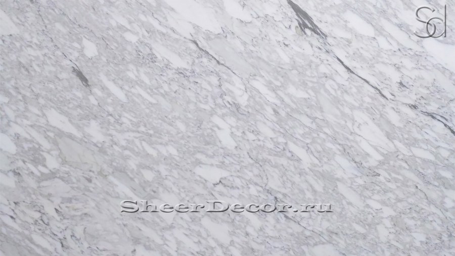 Натуральный белый мрамор 100х75