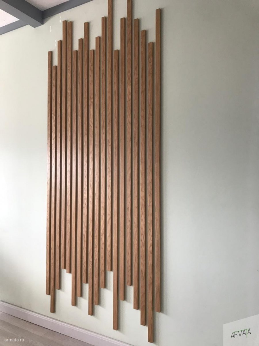 Декор из деревянных реек