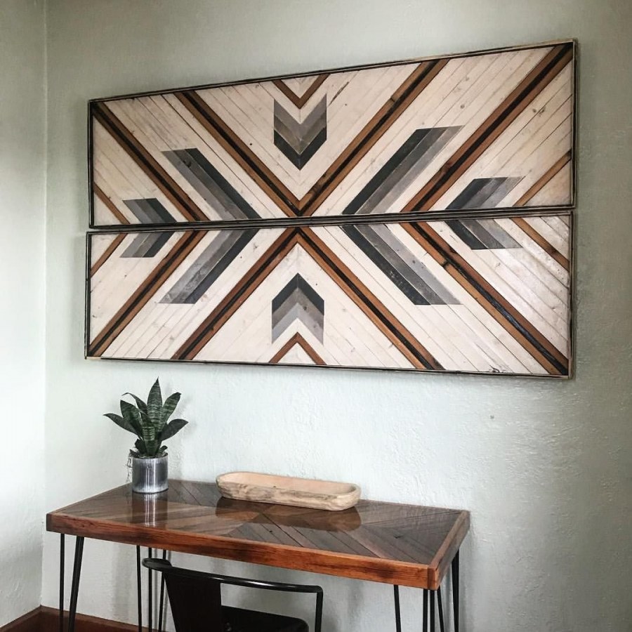 Панно из деревянных реек