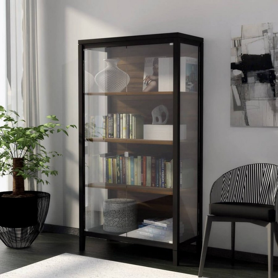 Стеклянная витрина для книг