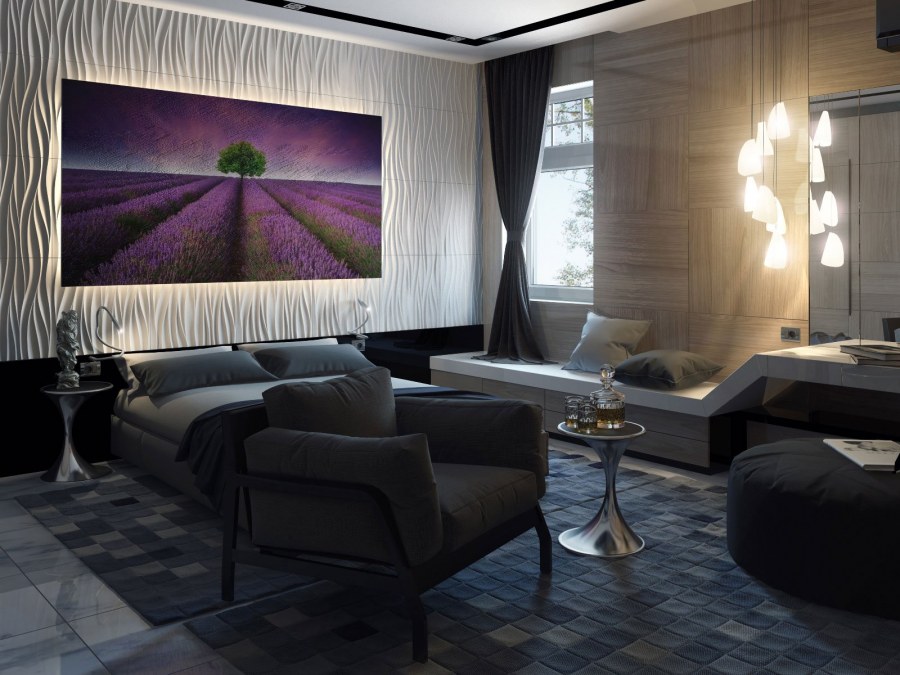 3д панели в гостиной